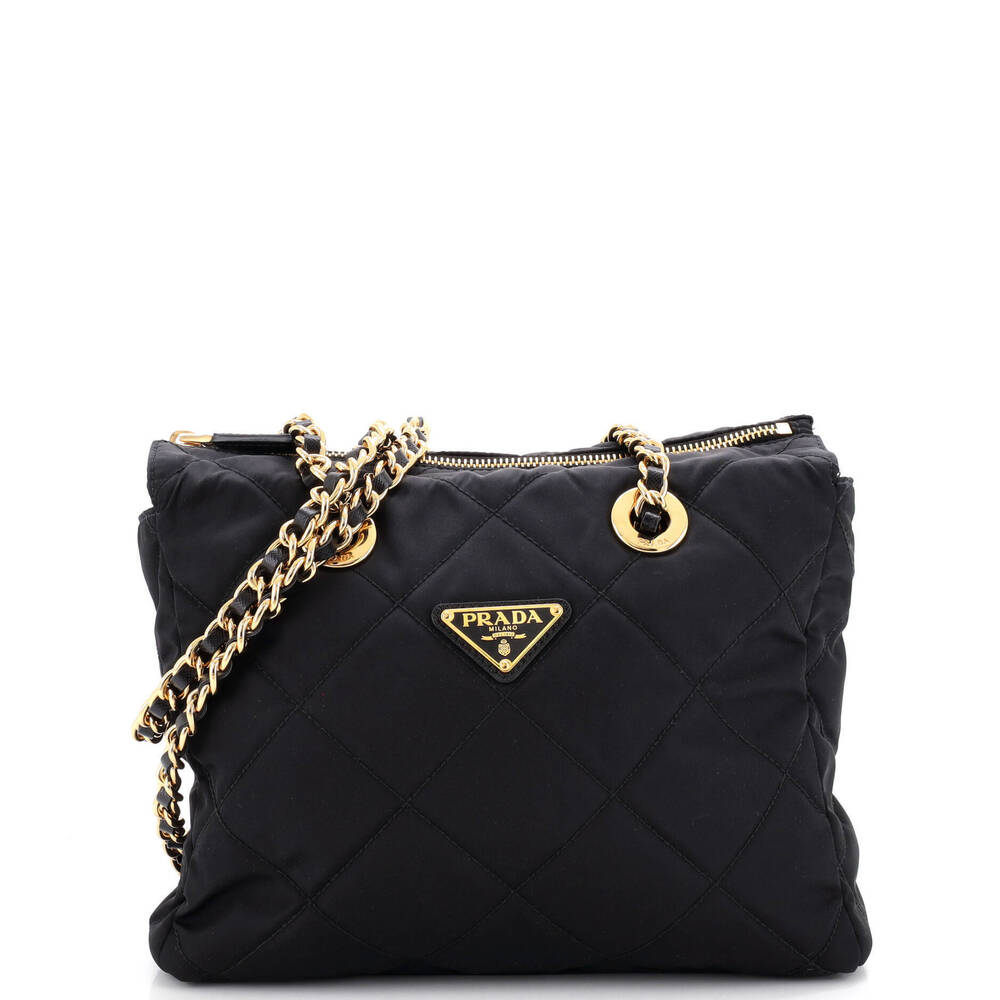 Prada Small Re-Edition 1995 Chain Tote Quilted Re-Nylon